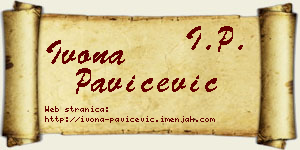 Ivona Pavičević vizit kartica
